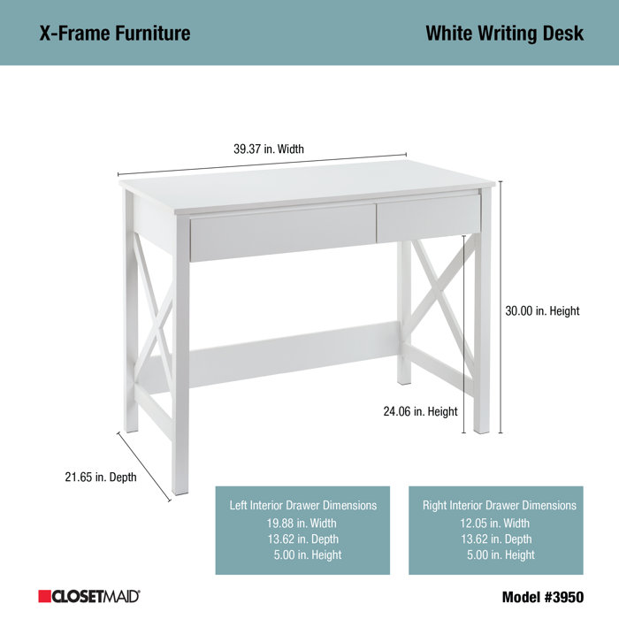 ClosetMaid XFrame Furniture 39.37'' Desk & Reviews Wayfair